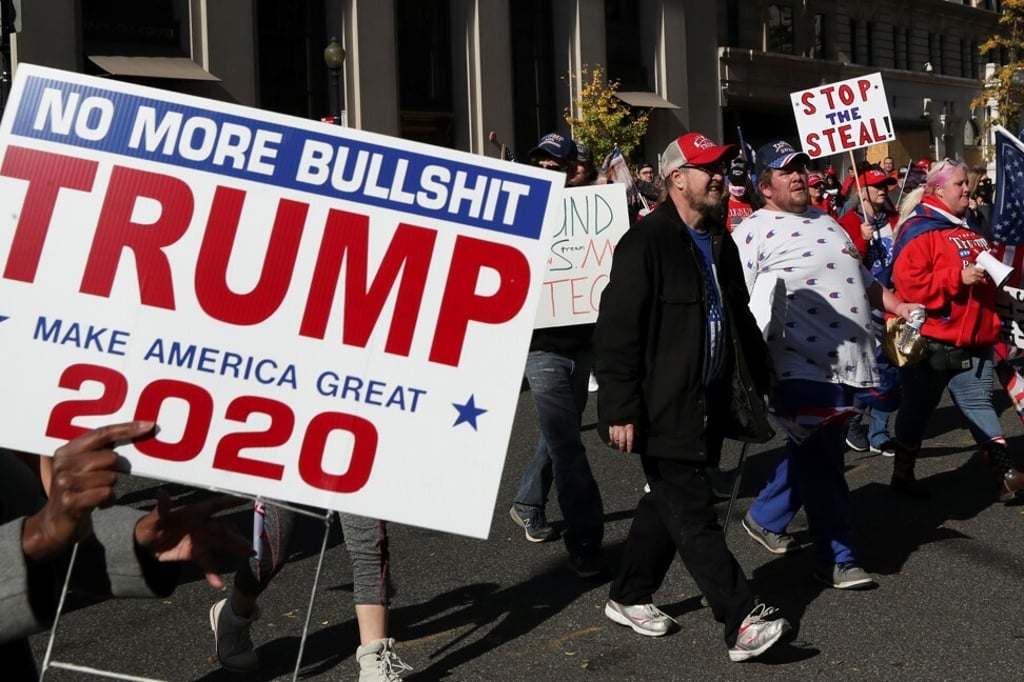 Supporters of US President Donald Trump participate in a ‘Stop the Steal’ protest on November 14, 2020. Photo: Reuters