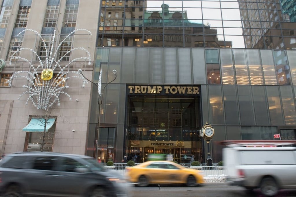 Donald Trump and family have three floors of prime real estate inside New York’s landmark Trump Tower. Photo: AFP