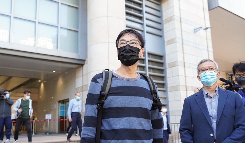 Chow Tak-ming, father of student Alex Chow, at the Coroner’s Court. Photo: Winson Wong