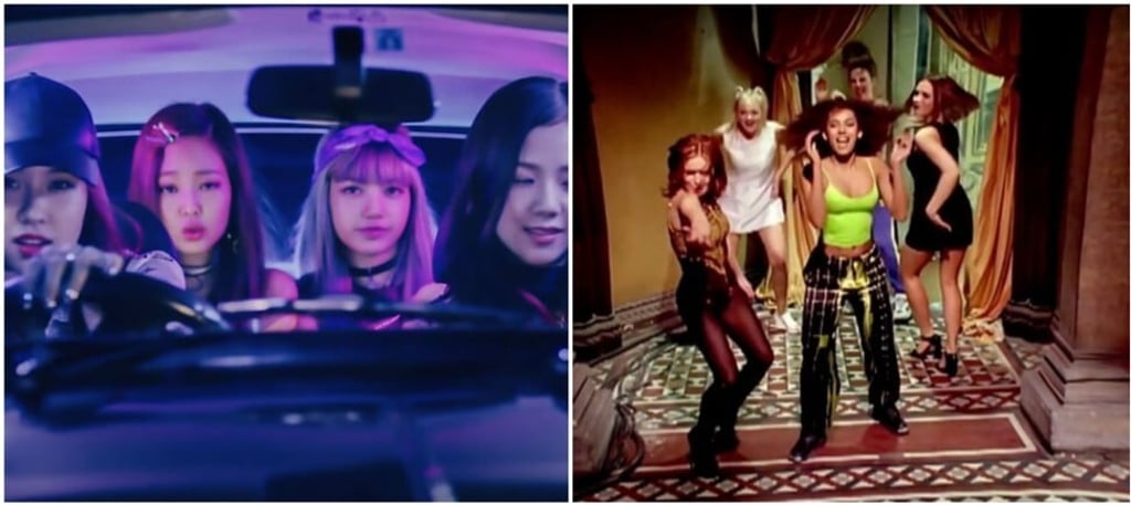 Stills from Blackpink’s Whistle and Spice Girls’ Wannabe music videos. Photos: YouTube Stills from Blackpink’s Whistle and Spice Girls’ Wannabe music videos. Photos: YouTube
