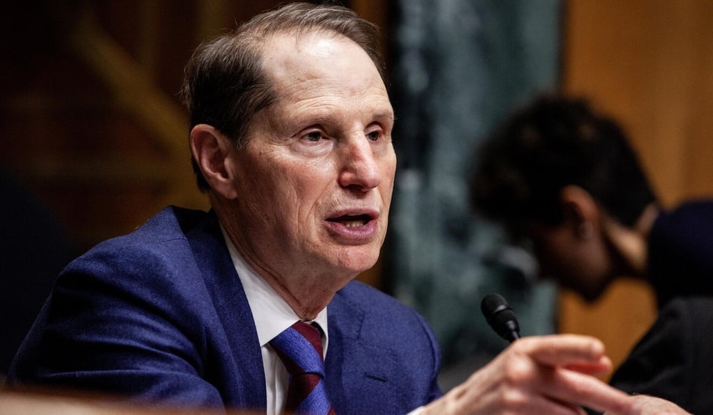 US Senator Ron Wyden speaks during a hearing in Washington in March 2019. Photo: Bloomberg US Senator Ron Wyden speaks during a hearing in Washington in March 2019. Photo: Bloomberg