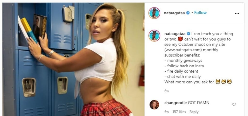 A screengrab of Brazilian model Natalia Garibotto’s Instagram post. Image: Natalia Garibotto via Instagram