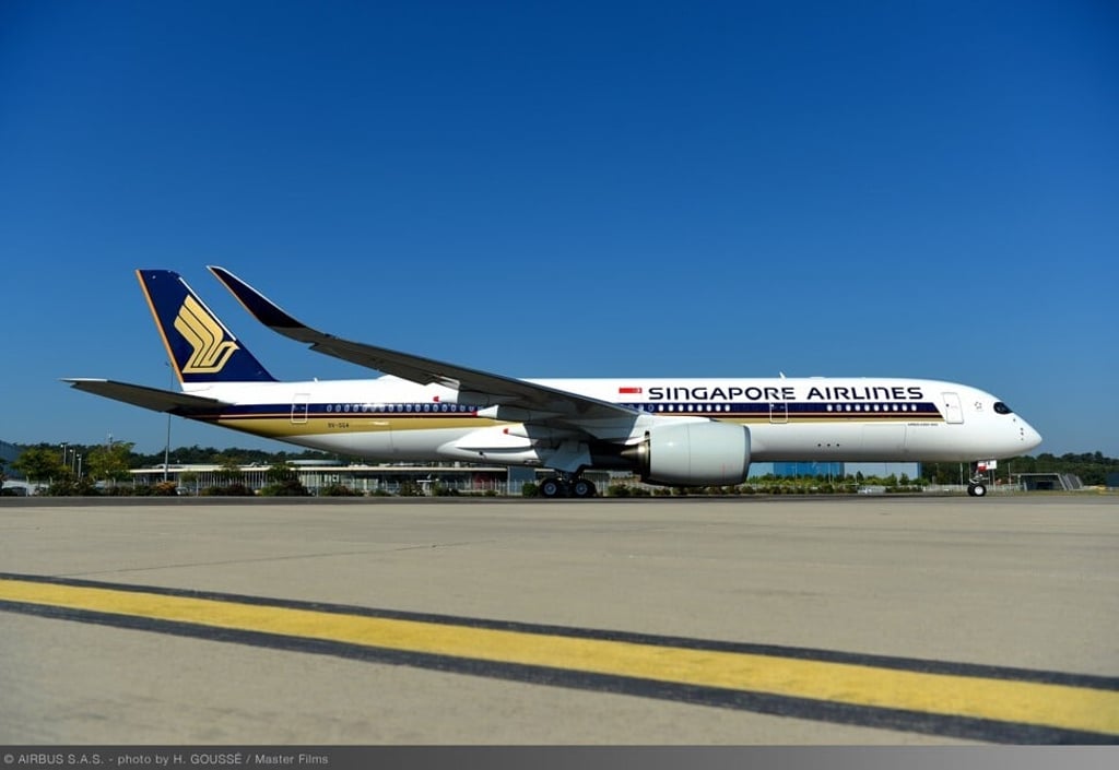 The first Airbus Ultra Long Range A350 XWB delivered to Singapore Airlines. Photo: Airbus