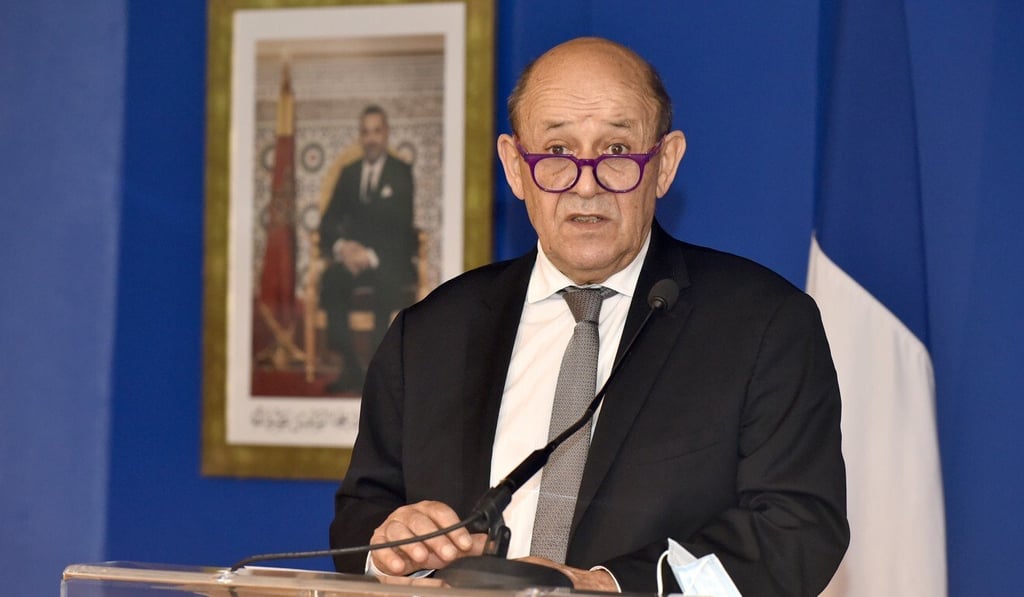 French Foreign Minister Jean-Yves Le Drian last week called for the EU and the US to “consult each other” to coordinate their approach on China. Photo: Xinhua