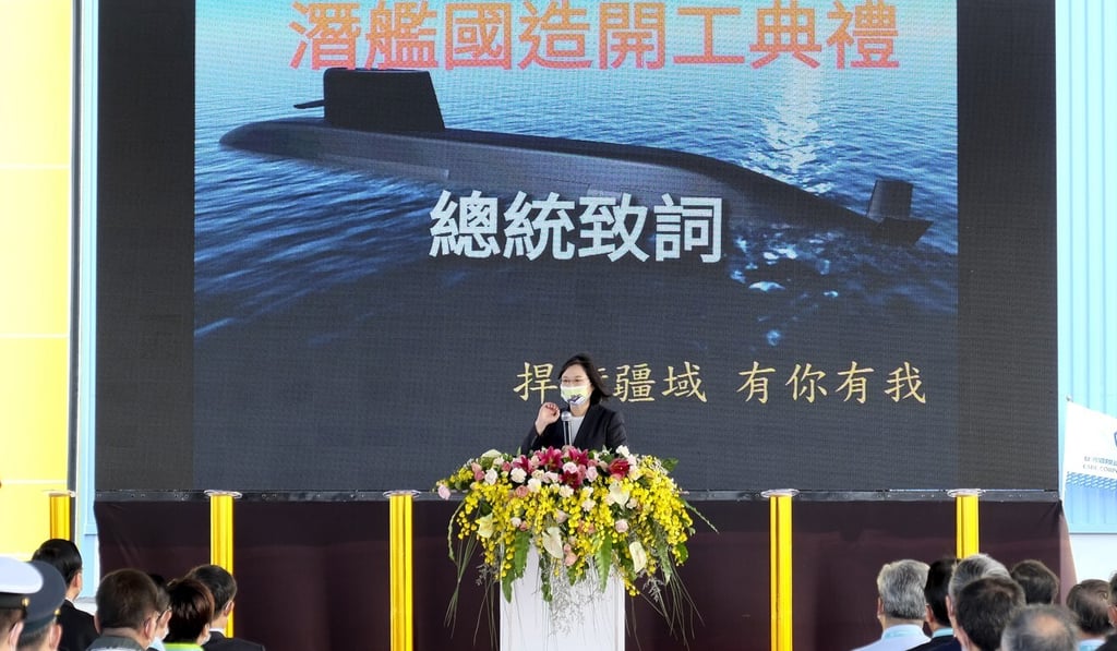 Tsai Ing-wen addresses the ceremony in Kaohsiung on Tuesday. Photo: AP Tsai Ing-wen addresses the ceremony in Kaohsiung on Tuesday. Photo: AP