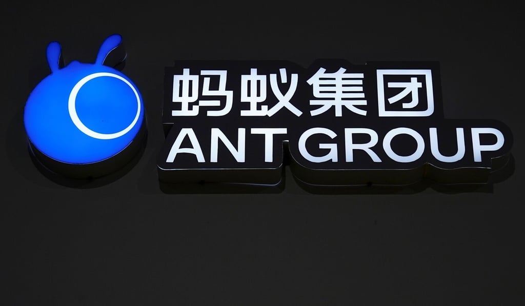 Ant Group’s logo is seen during the 2020 World Internet Conference in Wuzhen, China’s Zhejiang province, on November 23. Photo: Reuters