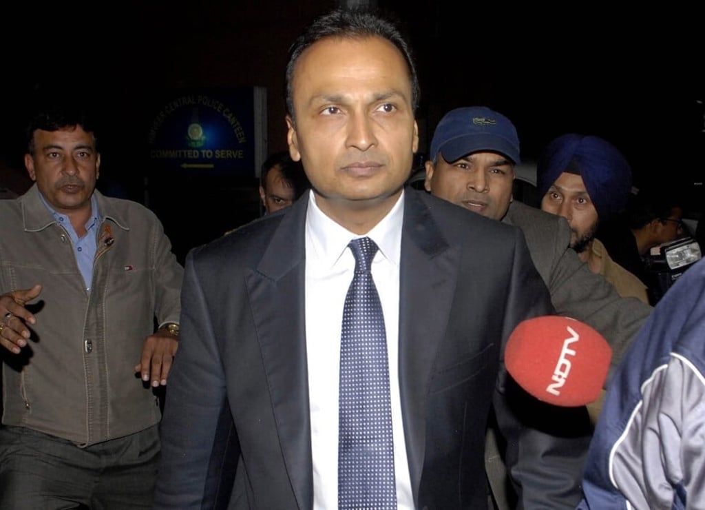 Anil Ambani exiting from the Central Bureau of Investigation (CBI) headquarters office in New Delhi, India in 2011. Photo: EPA