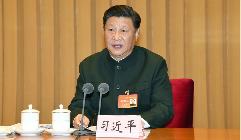 President Xi Jinping addresses the Central Military Commission conference on Wednesday. Photo: Xinhua President Xi Jinping addresses the Central Military Commission conference on Wednesday. Photo: Xinhua