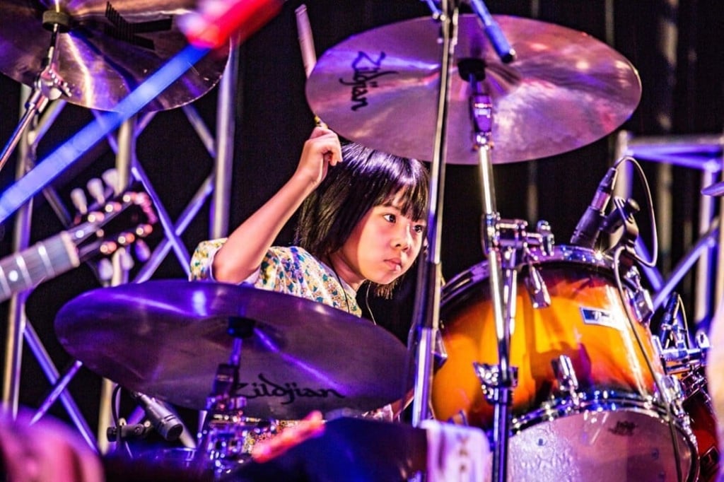Yoyoka Soma is a drumming prodigy whose skills have been praised by Led Zepplin’s Robert Plant. Photo: courtesy of Yoyoka Soma
