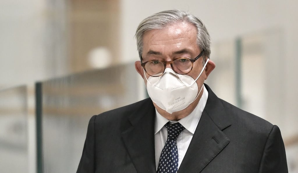 French judge Gilbert Azibert arrives at the courthouse in Paris on Monday. Photo: AFP French judge Gilbert Azibert arrives at the courthouse in Paris on Monday. Photo: AFP