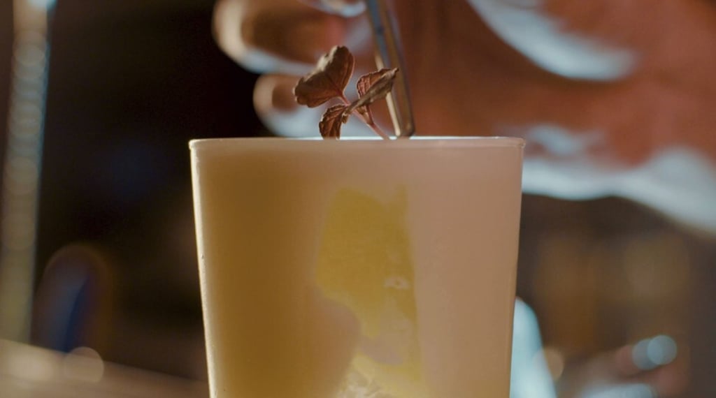 Jay Khan’s cocktail, Pepper Smash, which he created using ingredients including jalapeno peppers, pineapple and basil.