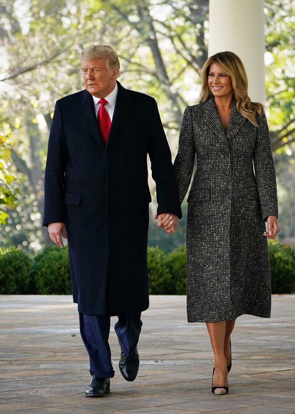 US President Donald Trump and first lady Melania Trump make their way to the annual Thanksgiving Turkey Pardoning in the Rose Garden of the White House on November 24, 2020. Photo: AFP US President Donald Trump and first lady Melania Trump make their way to the annual Thanksgiving Turkey Pardoning in the Rose Garden of the White House on November 24, 2020. Photo: AFP