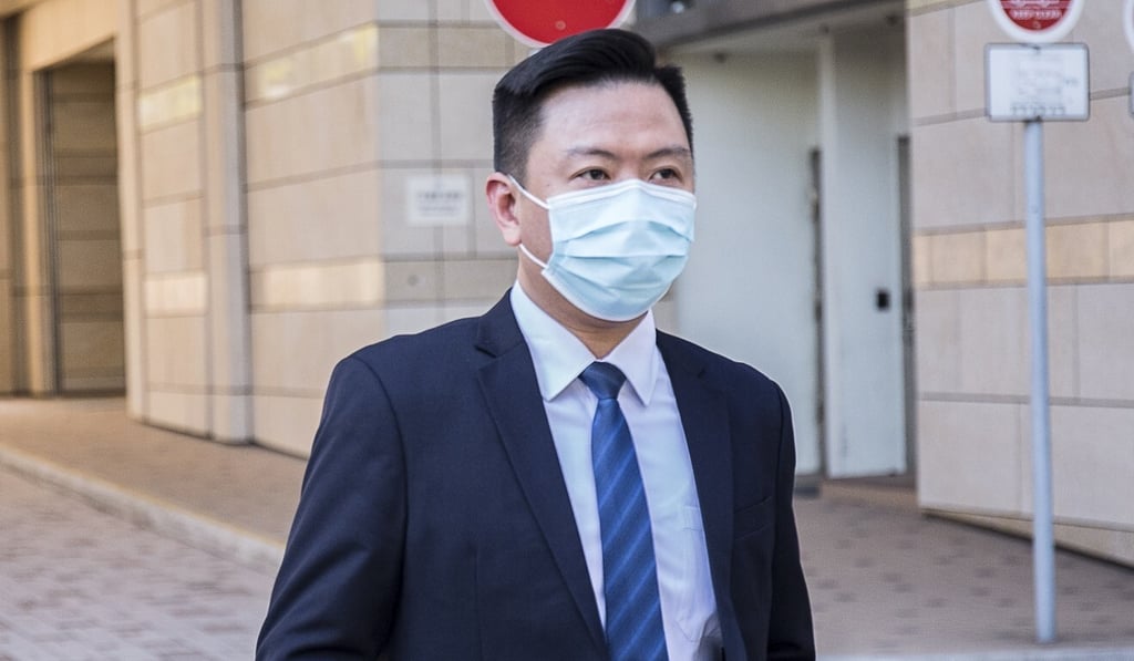 Detective Senior Constable Ngai Kwun-kit outside West Kowloon Court on Tuesday. Photo: Brian Wong Detective Senior Constable Ngai Kwun-kit outside West Kowloon Court on Tuesday. Photo: Brian Wong