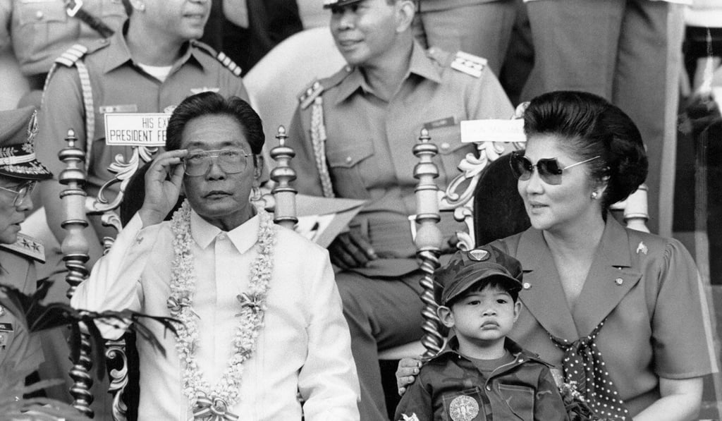 President Ferdinand Marcos and his wife, Imelda, in November 1985. Marcos went into exile one year later, and his wife was found guilty of corruption in 2018 for embezzling billions of dollars from state coffers. Photo: AFP President Ferdinand Marcos and his wife, Imelda, in November 1985. Marcos went into exile one year later, and his wife was found guilty of corruption in 2018 for embezzling billions of dollars from state coffers. Photo: AFP