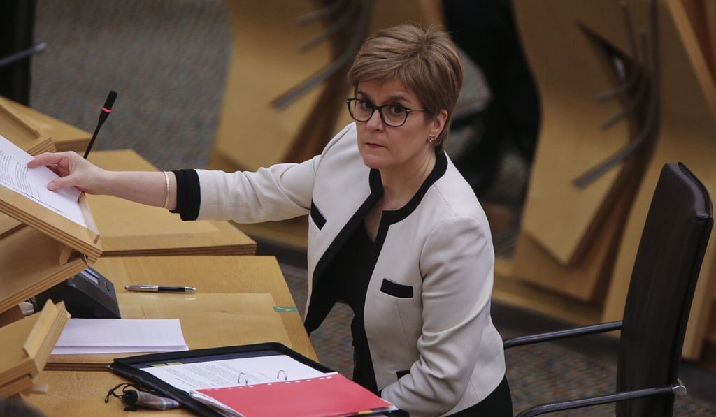 Scotland’s First Minister Nicola Sturgeon said she was proud to be part of the ‘groundbreaking’ new legislation. Photo: Scottish Daily Mail via PA Wire/dpa Scotland’s First Minister Nicola Sturgeon said she was proud to be part of the ‘groundbreaking’ new legislation. Photo: Scottish Daily Mail via PA Wire/dpa