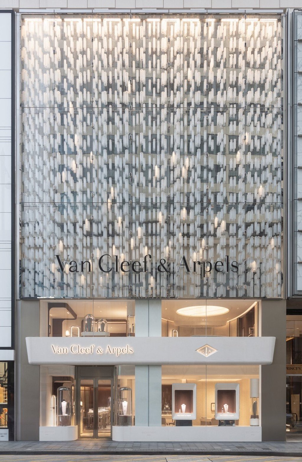 Van Cleef & Arpels’ refurbished flagship store evokes the modern architecture of Hong Kong. Photo: VCA Van Cleef & Arpels’ refurbished flagship store evokes the modern architecture of Hong Kong. Photo: VCA
