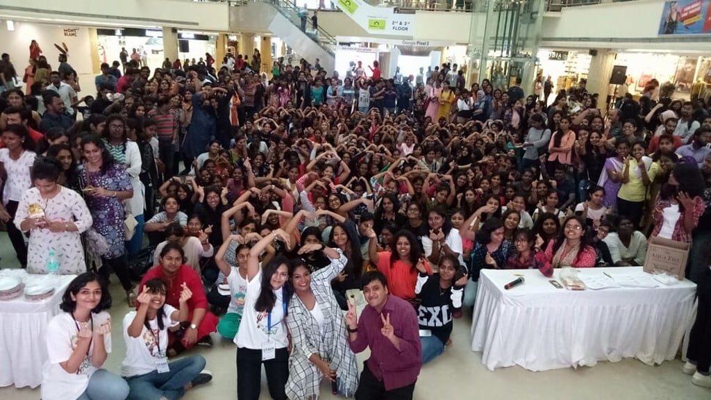 The finals of the K- pop competition held in Chennai last year. Photo: Sanjay Ramjhi