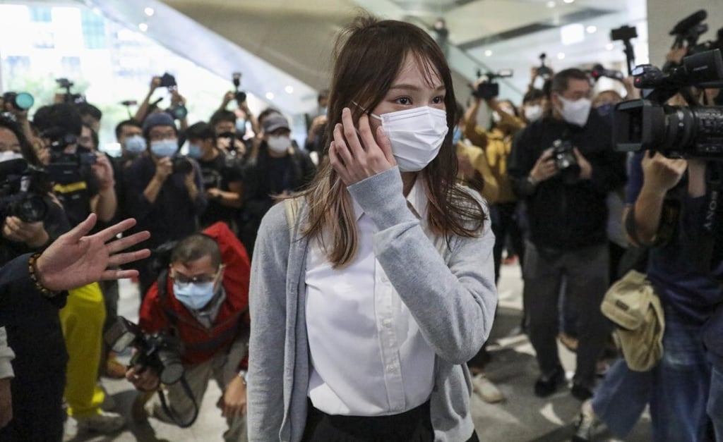 Agnes Chow was among the trio jailed for their role in a siege of police headquarters last June. Photo: Winson Wong Agnes Chow was among the trio jailed for their role in a siege of police headquarters last June. Photo: Winson Wong