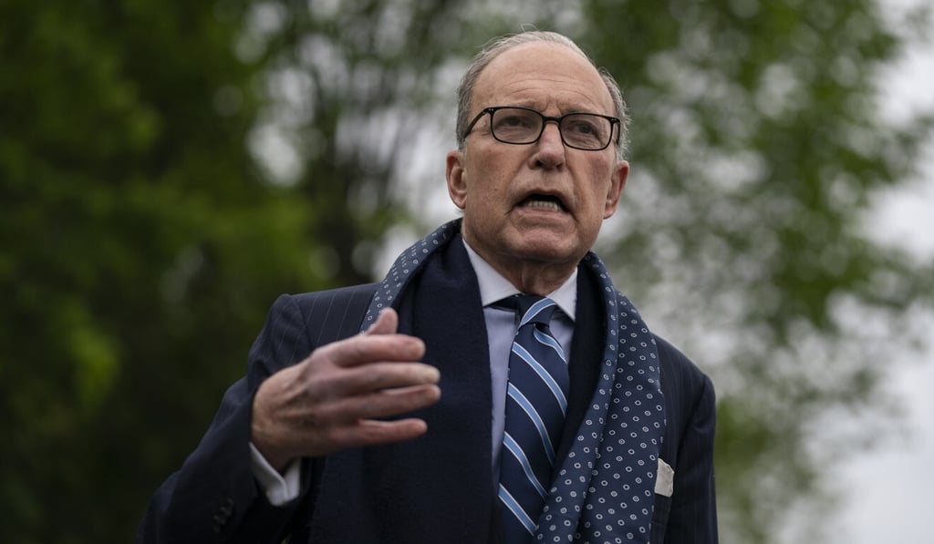 White House chief economic adviser Larry Kudlow talks to reporters in Washington in April. Photo: AP White House chief economic adviser Larry Kudlow talks to reporters in Washington in April. Photo: AP