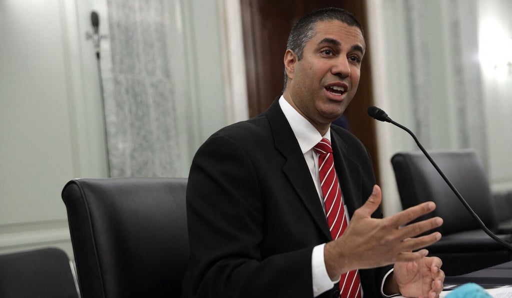 US Federal Communications Commission chair Ajit Pai testifies during a hearing in Washington in June. Photo: TNS US Federal Communications Commission chair Ajit Pai testifies during a hearing in Washington in June. Photo: TNS