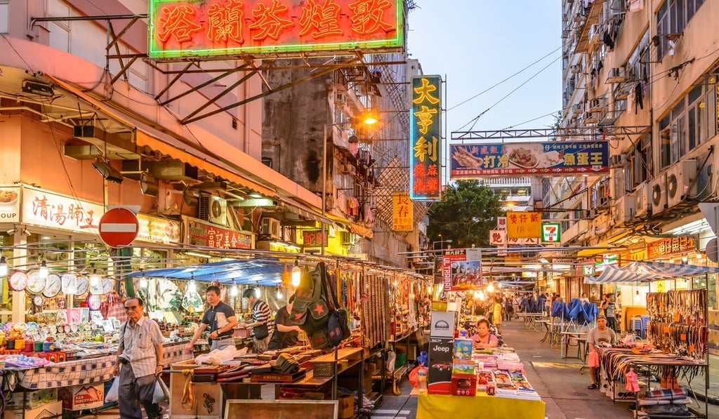 The travel agency, Walk in Hong Kong, moved its cultural tours online following the Covid-19 outbreak and offers travellers interactive experiences to places such as Temple Street Market (above), in Yau Ma Tei, Kowloon. Photo: Shutterstock