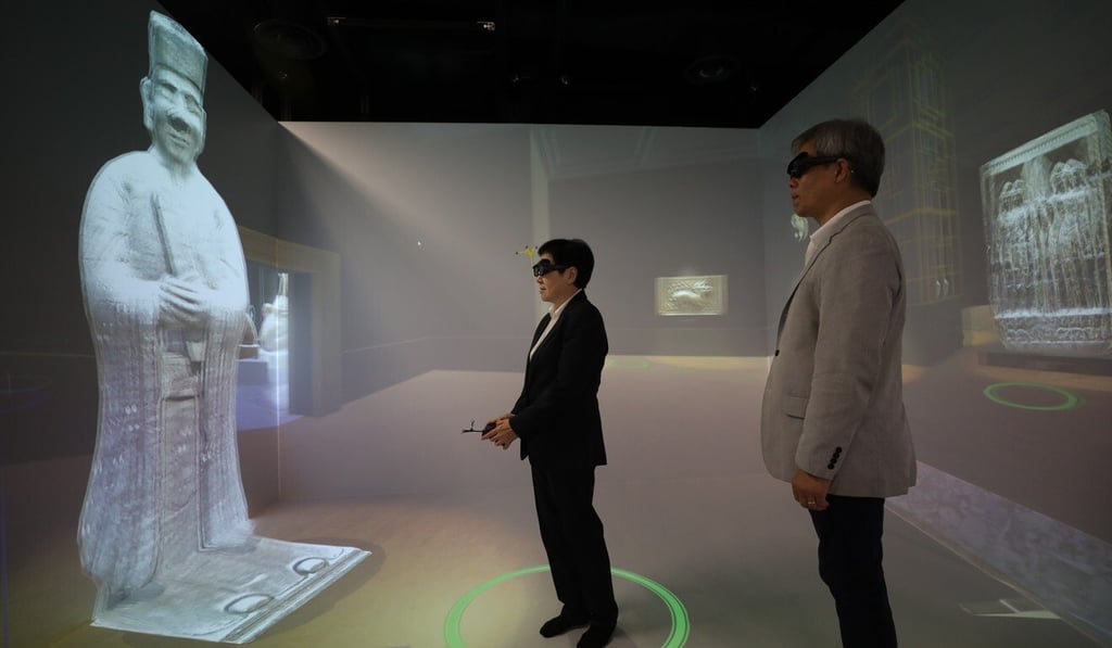 Shue Yan University professors Catherine Sun (left) and Louis Leung Wing-chi at the university’s innovation and research lab in North Point. Photo: Xiaomei Chen