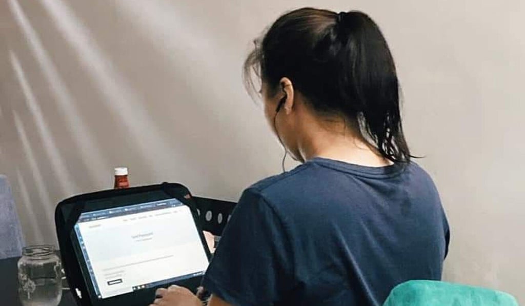 Michelle de Guzman, a single mother of three, lost her job in March in the Philippines. Photo: Handout Michelle de Guzman, a single mother of three, lost her job in March in the Philippines. Photo: Handout