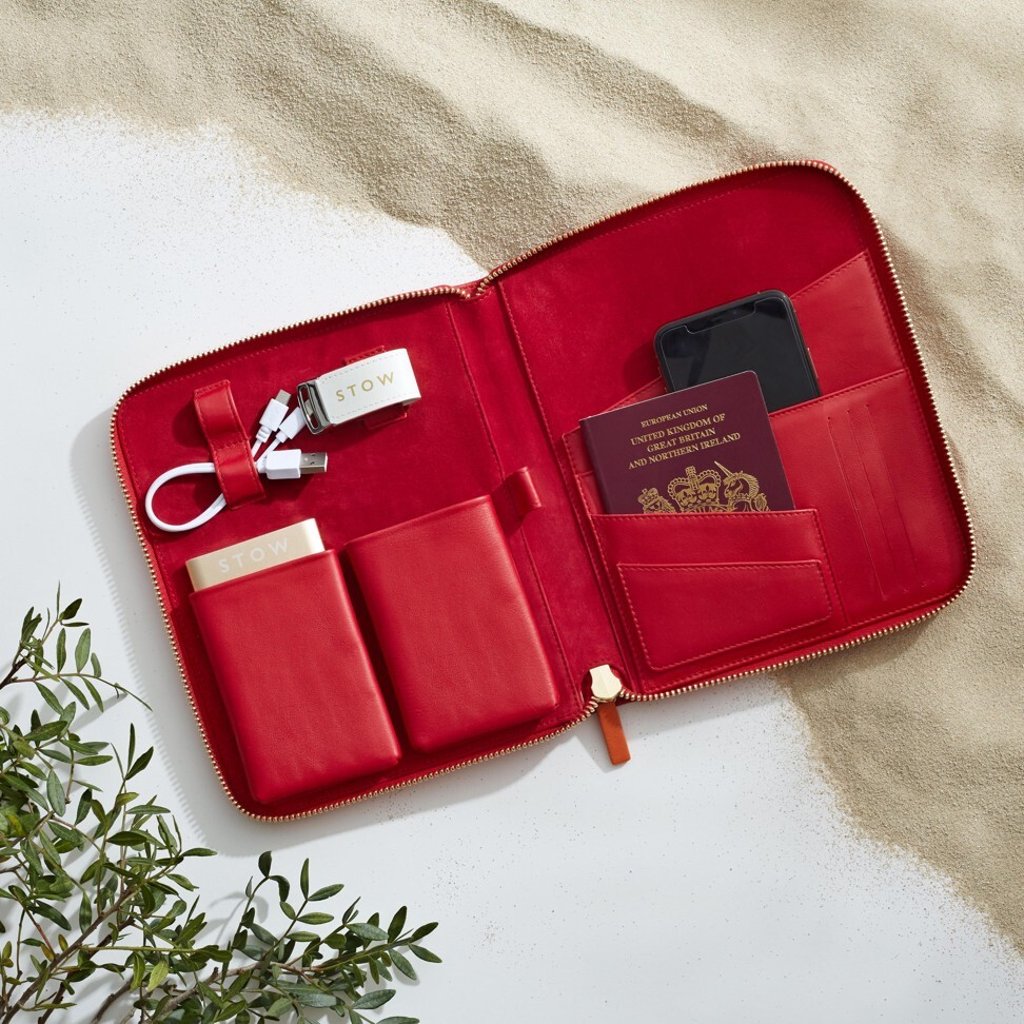 Leather tech case by Stow. Photo: Handout Leather tech case by Stow. Photo: Handout