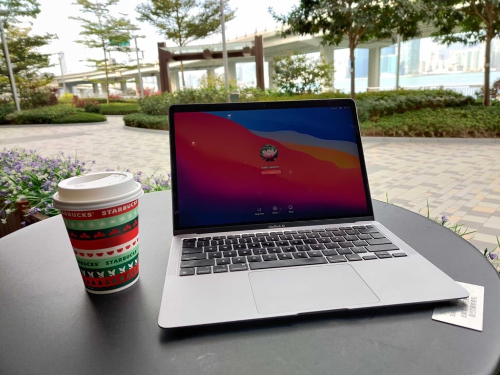 The 2020 MacBook Air is equipped with Apple's proprietary Arm-based M1 chip, making it much more power efficient than past Intel models. Photo: Matt Haldane