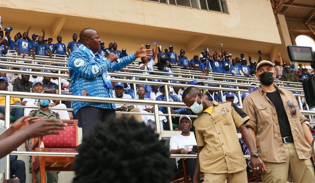 Central African Republic President Faustin Archange Touadera addresses supporters at a political rally in Bangui. Photo: Reuters Central African Republic President Faustin Archange Touadera addresses supporters at a political rally in Bangui. Photo: Reuters