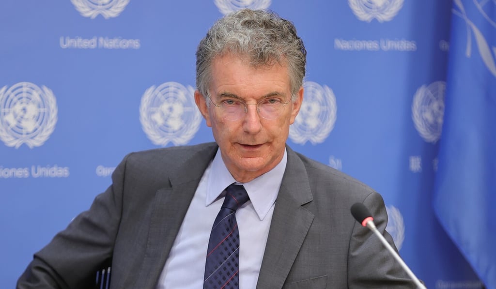 German diplomat Christoph Heusgen speaks during a press conference at the UN headquarters in New York in July. Photo: EuropaNewswire/Gado/Getty Images