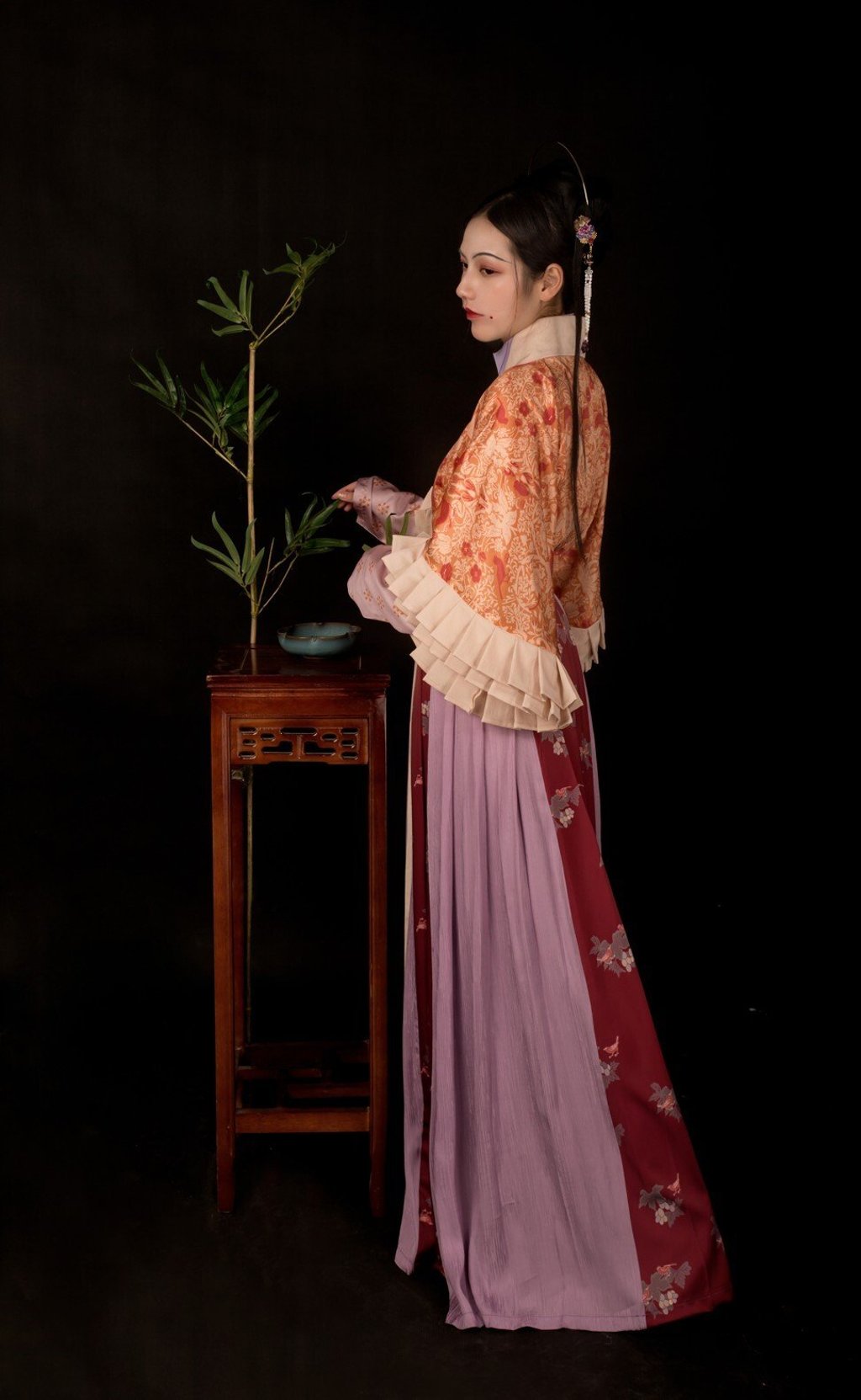 A Christmas-themed Hanfu gown from online Hanfu shop Guanzhi Weavings. Some traditionalists are unhappy with such designs, a departure from those seen in old paintings an on relics. Photo: Tan Ningijng