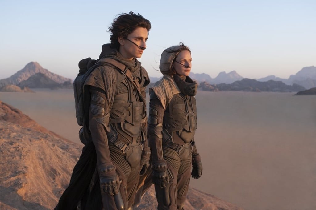 Timothee Chalamet (left) and Rebecca Ferguson in a scene from the upcoming 2021 film Dune, which will stream on HBO Max. Photo: AP