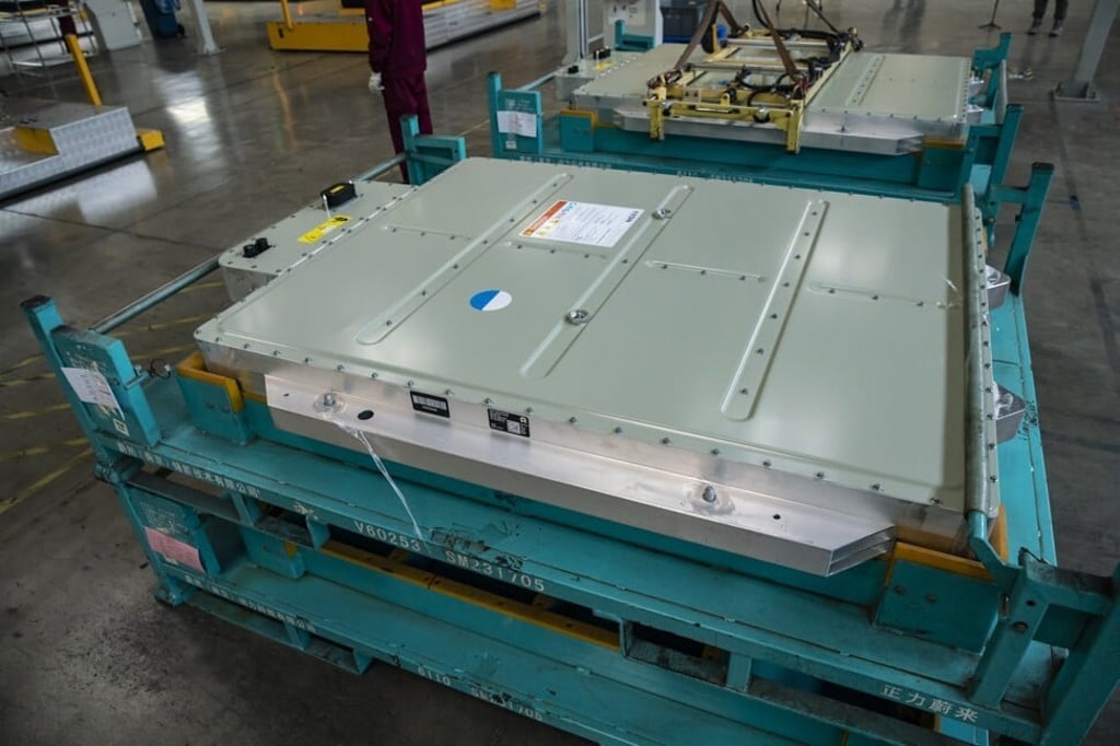 A battery pack for a NIO electric vehicle at the company's production facility in the Anhui provincial capital of Hefei on Friday, December 4, 2020. Photo: Bloomberg A battery pack for a NIO electric vehicle at the company's production facility in the Anhui provincial capital of Hefei on Friday, December 4, 2020. Photo: Bloomberg