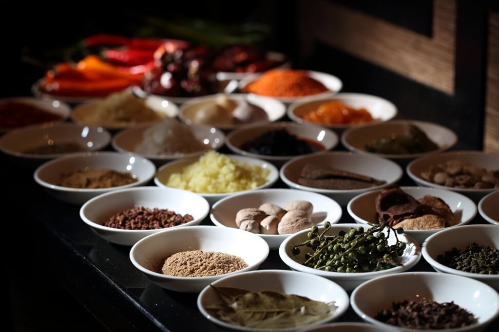 Sichuan spices laid out at Dong Lai Shun. Photo: Alex Chan