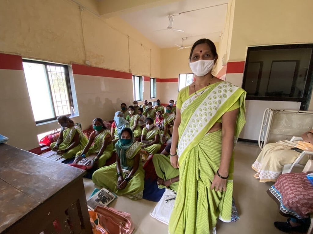 Women like Seema Dhabade, an accredited social health activist (ASHA) worker, play a crucial role in running India’s immunisation programmes by going door to door, encouraging children and expectant mothers to get vaccinated. Photo: Kunal Purohit