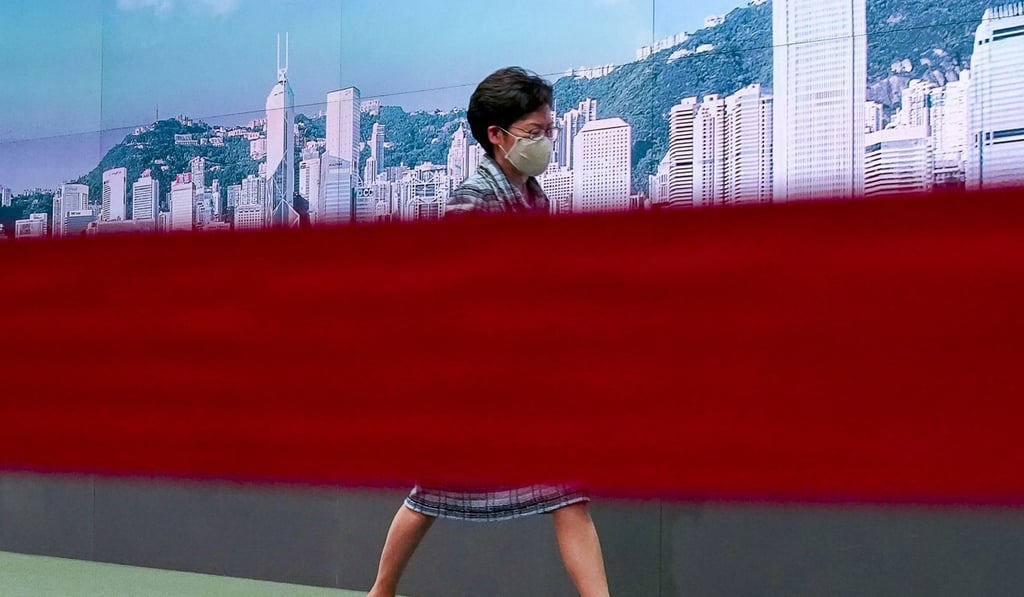 Hong Kong leader Carrie Lam is on the list of individuals sanctioned by the US. Photo: Felix Wong Hong Kong leader Carrie Lam is on the list of individuals sanctioned by the US. Photo: Felix Wong