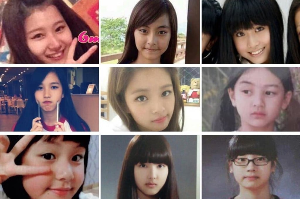Young Twice members before their debut. Photos: @idolspredebut; @FYTWICE; @FrenchNayeon; @dahyunniepics/Twitter