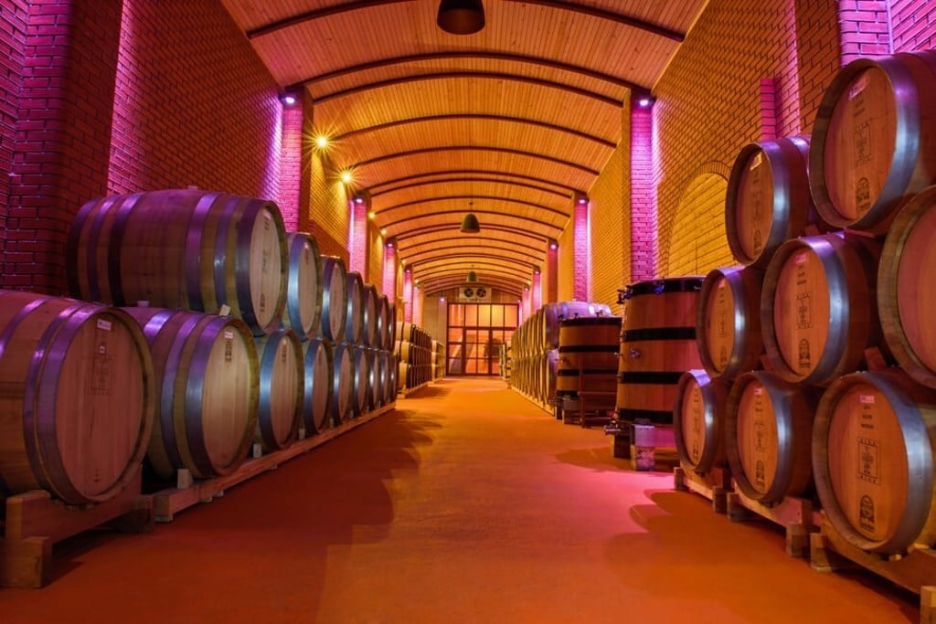 Barrels of wine at the Arba Wine estate in Kazakhstan’s wine region of Almaty. Photo: Arba Wine Barrels of wine at the Arba Wine estate in Kazakhstan’s wine region of Almaty. Photo: Arba Wine