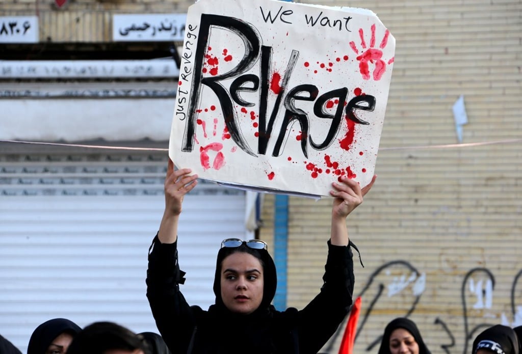 A Iranian mourner at the funeral procession for slain top general Qassem Soleimani in January, 2020. File photo: AFP A Iranian mourner at the funeral procession for slain top general Qassem Soleimani in January, 2020. File photo: AFP