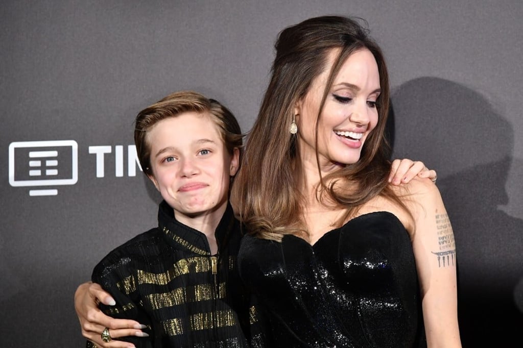 US actress Angelina Jolie poses with Shiloh Nouvel Jolie-Pitt during the European premiere of Disney’s Maleficent: Mistress of Evil in 2019 in Rome. Photo: AFP US actress Angelina Jolie poses with Shiloh Nouvel Jolie-Pitt during the European premiere of Disney’s Maleficent: Mistress of Evil in 2019 in Rome. Photo: AFP