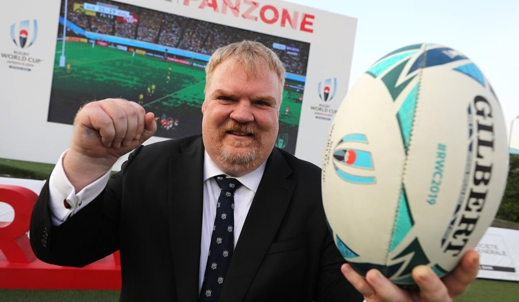 HKRU chairman Patrick Donovan at the 2019 Rugby World Cup Fanzone in Central. Photo: SCMP / Dickson Lee HKRU chairman Patrick Donovan at the 2019 Rugby World Cup Fanzone in Central. Photo: SCMP / Dickson Lee