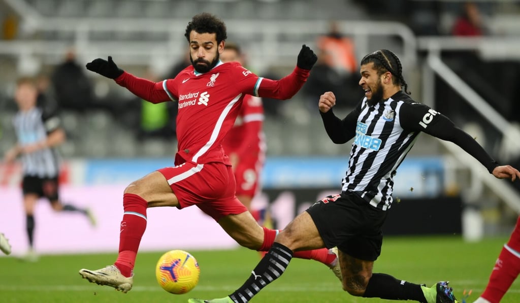 Mohamed Salah takes on Newcastle United’s DeAndre Yedlin, letting his actions speak for him. Photo: Reuters
