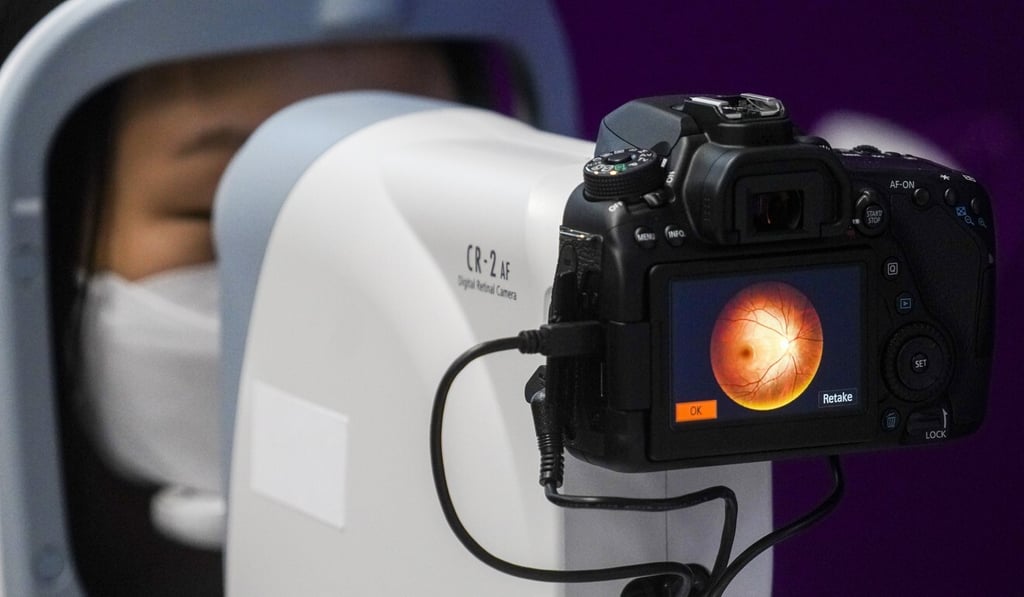 The technique takes retinal images, which is then analysed using computers. Photo: Winson Wong The technique takes retinal images, which is then analysed using computers. Photo: Winson Wong