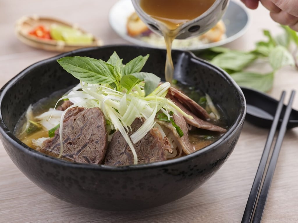 Moi Moi’s beef shank and beef brisket pho available in Jam. Photo: Jam