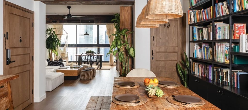 Combine wooden furniture with organic accents, like this setting by Liquid Interiors. Photo: Liquid Interiors