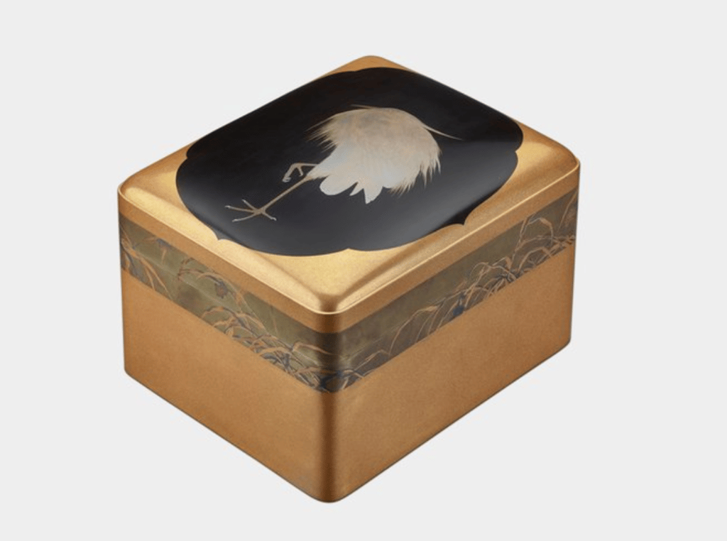 The gold lacquered box gifted to the queen by Emperor Showa of Japan in 1953. Photo: Royal Collection Trust
