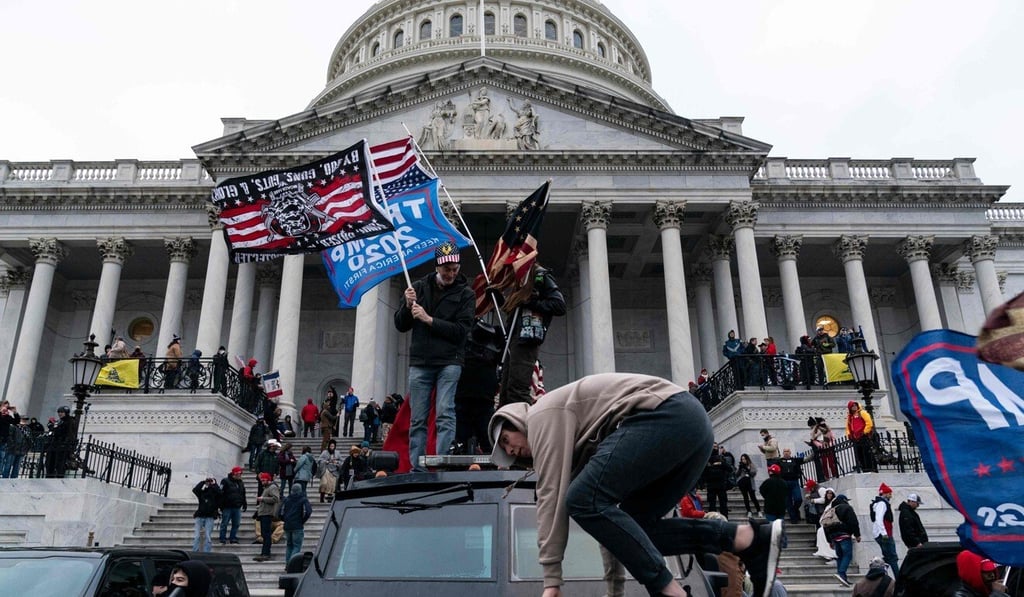 Trump supporters protest outside the US Capitol on Wednesday. Photo: AFP