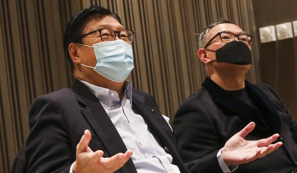 Ma said they decided to leave the original shareholders’ meeting because they were not allowed to ask questions. Photo: K. Y. Cheng