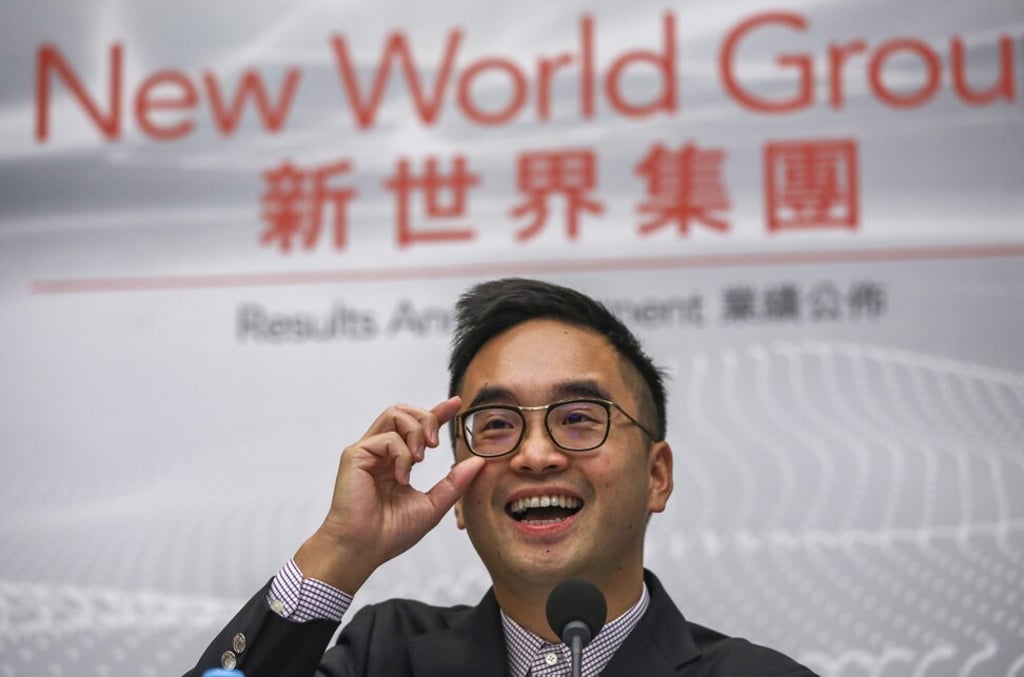 Adrian Cheng Chi-Kong, executive vice-chairman and general manager of New World Development, at the company’s annual results press conference in Wan Chai on September 2019. Photo: Tory Ho